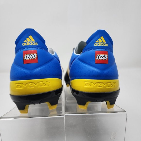 Adidas Soccer Cleats Youth Mens 4 Blue Red Gamemode Lego Spell Out Logo Shoes - Picture 6 of 7